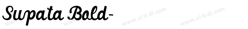 Supata Bold字体转换